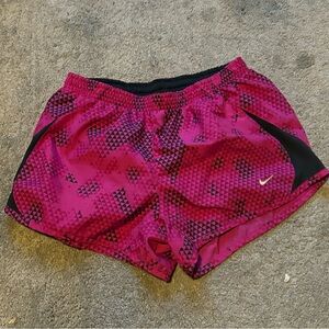 Nike Pink and Black Athletic Shorts